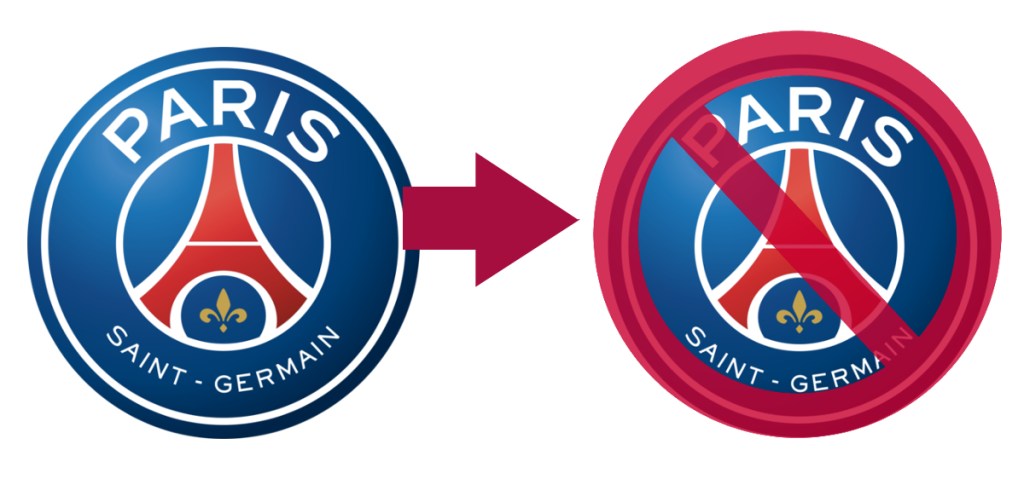 Le logo du PSG interdit dans le centre-ville de Marseille (puis finalement&nbsp;autorisé)