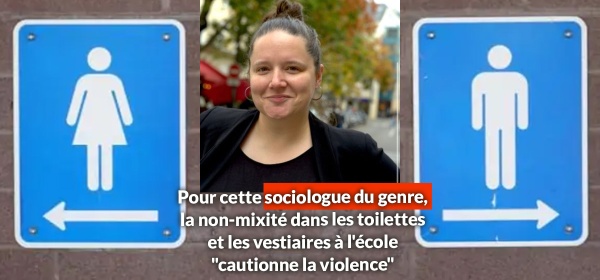 Pour cette sociologue du genre, la non-mixité dans les toilettes et les vestiaires à l'école "cautionne la violence"