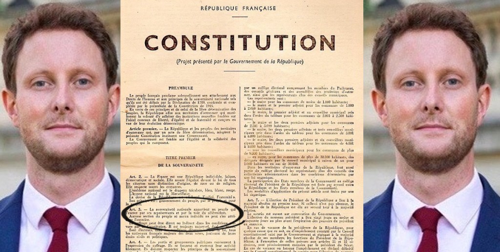 Le secrétaire d&rsquo;État chargé des Affaires européennes Clément Beaune bafoue la&nbsp;Constitution
