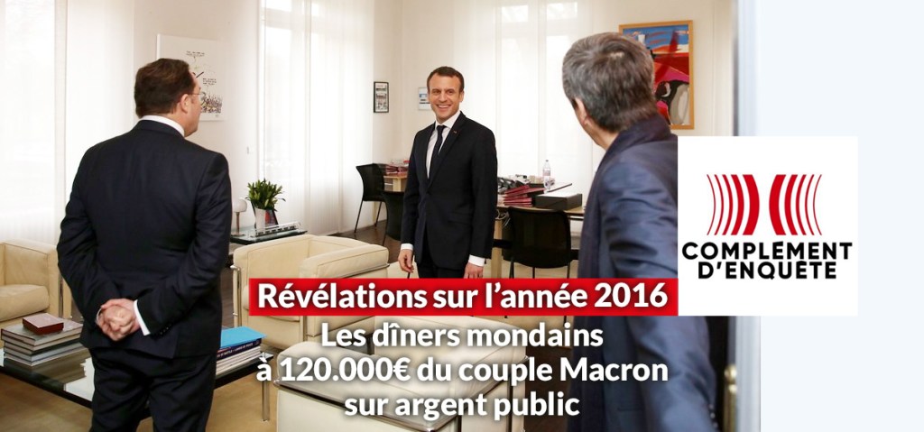 (Vidéo) Les dîners mondains à 120.000€ du couple Macron sur argent&nbsp;public