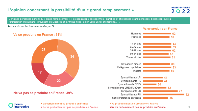 Sondage sur la possibilité d'un grand remplacement
