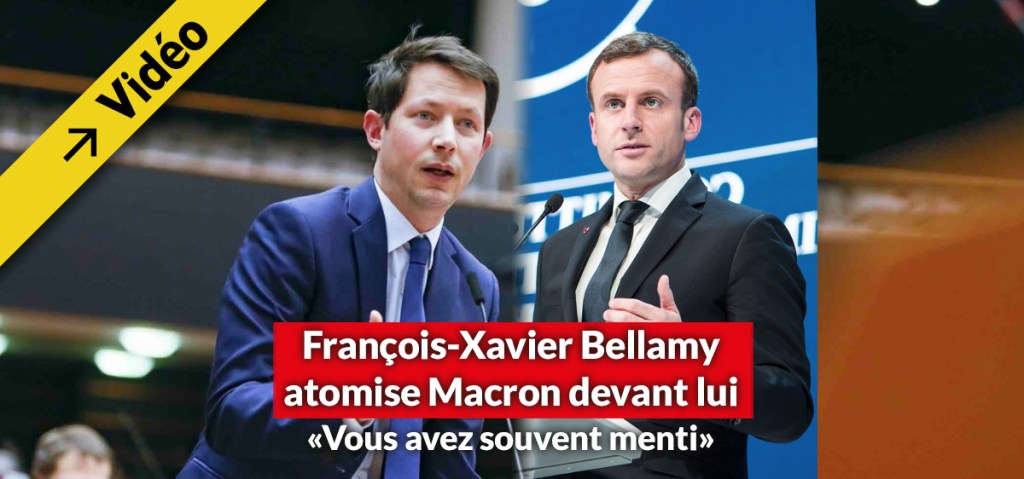 F.-X. Bellamy atomise Macron au Parlement européen: ”Vous avez souvent&nbsp;menti“