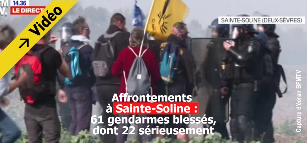 Affrontements à Sainte-Soline: 61 gendarmes blessés, dont 22&nbsp;sérieusement
