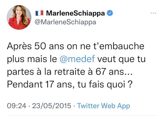 marlene schiappa retraite 67 ans