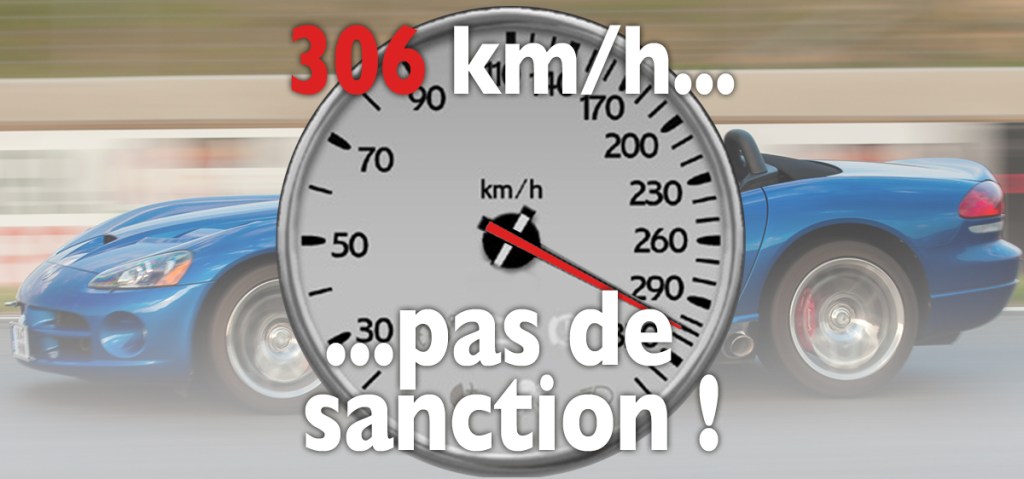 Un belge flashé à 306 km/h ne sera pas&nbsp;poursuivi!
