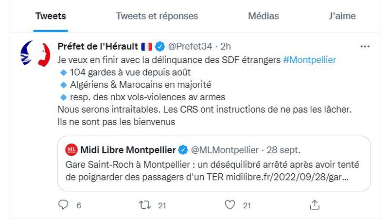 prefet de l herault twitter